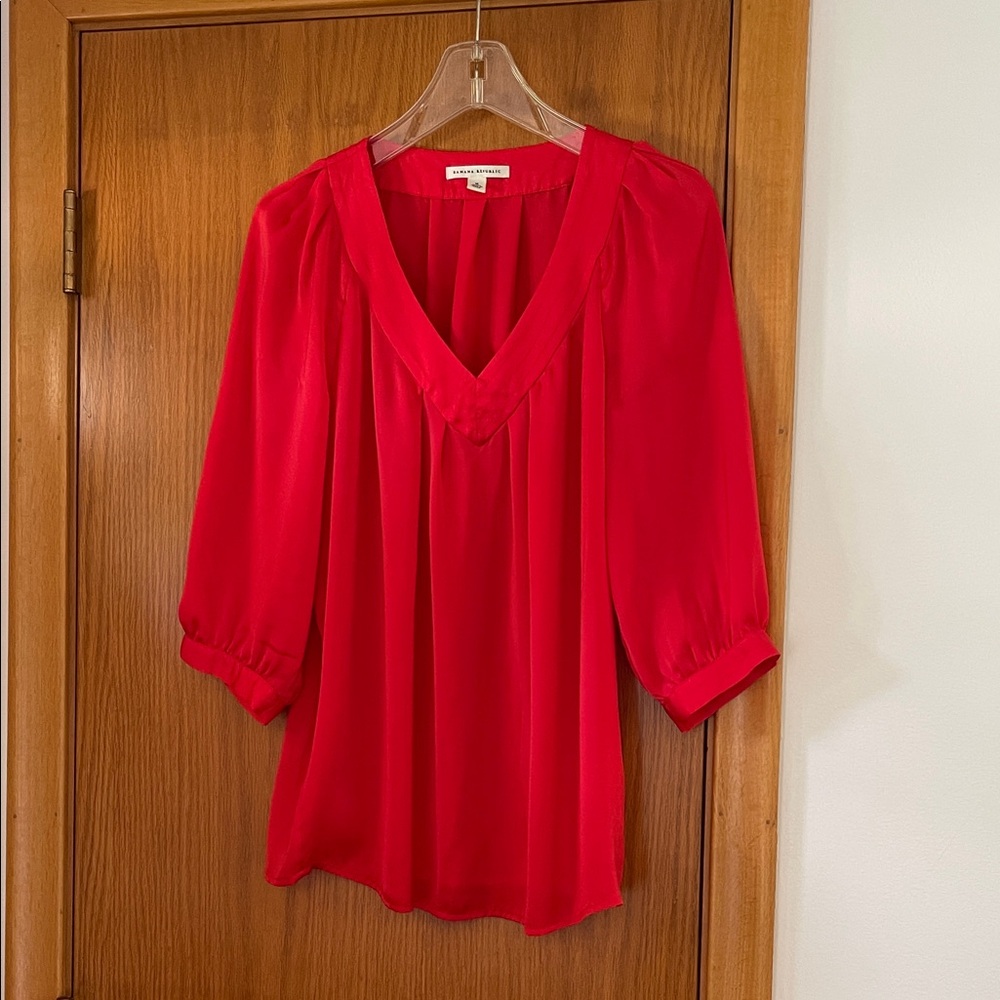 Banana Republic Vibrant Red Blouse